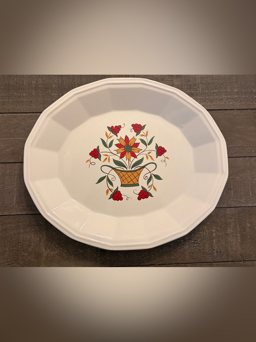 Homer Laughlin Bayberry Serving Platter Vintage Autumn Fall Thanksgiving Dover
